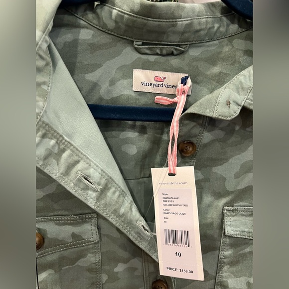 Vineyards vines women’s Margo camo shirt dress size 10 - Picture 2 of 5